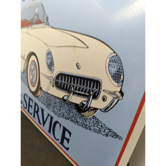 Corvette Sales & Service Sign Metal Retro style 12"x 18" man cave barware garage - Picture 6 of 14